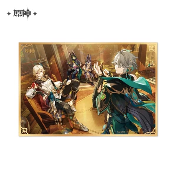 Genshin Impact Theme Series Shikishi Card Acrylic Bordered Poster