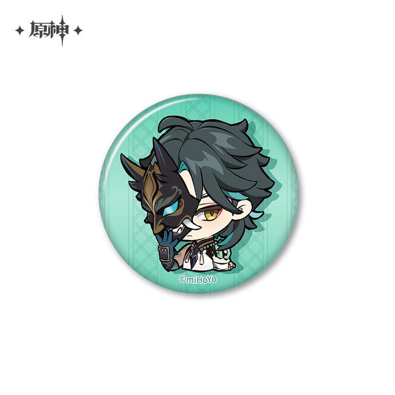Genshin Impact Chibi Stamp Chara Tin Badge