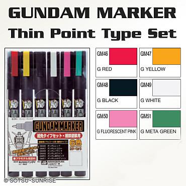 Mobile Suit Gundam Fine Edge Marker Set 1
