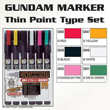 Mobile Suit Gundam Fine Edge Marker Set 1