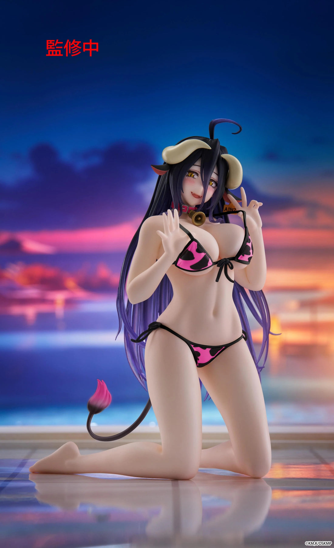 Overlord Desktop Cute Figure - Albedo (Cow-Print Swimsuit Ver.) Renewal