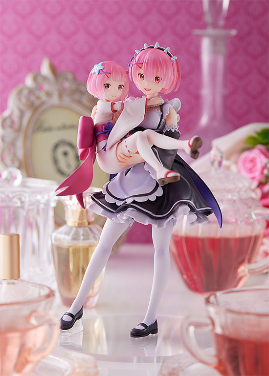 Re:ZERO -Starting Life in Another World- Figure Ram & Childhood Ram 1/7 Scale Figure - Glacier Hobbies - SEGA