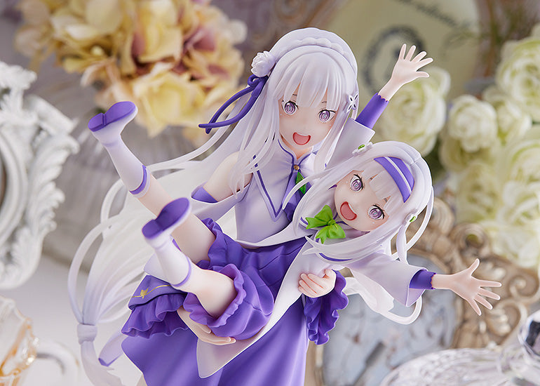 Re:ZERO -Starting Life in Another World- Figure Emilia & Childhood Emilia 1/7 Scale Figure - Glacier Hobbies - SEGA