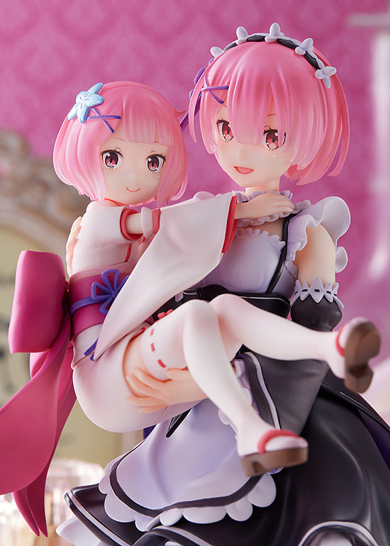 Re:ZERO -Starting Life in Another World- Figure Ram & Childhood Ram 1/7 Scale Figure - Glacier Hobbies - SEGA