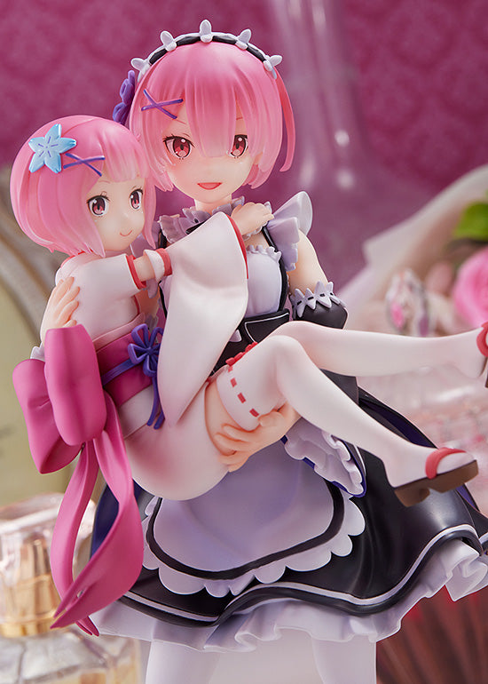 Re:ZERO -Starting Life in Another World- Figure Ram & Childhood Ram 1/7 Scale Figure - Glacier Hobbies - SEGA