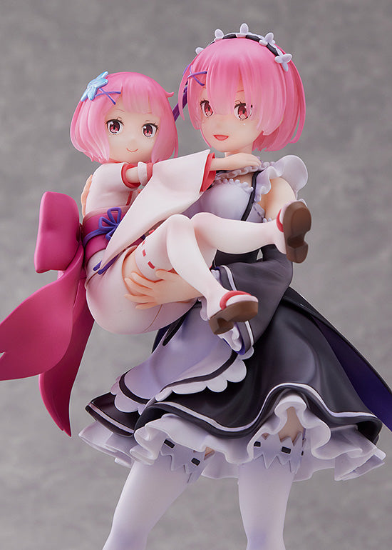 Re:ZERO -Starting Life in Another World- Figure Ram & Childhood Ram 1/7 Scale Figure - Glacier Hobbies - SEGA