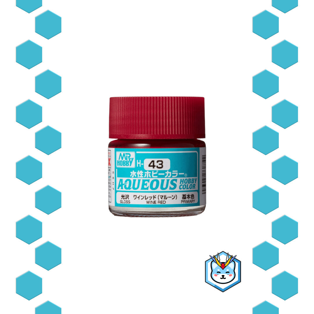 Aqueous Hobby Color H43 Wine Red - Glacier Hobbies - GSI Creo