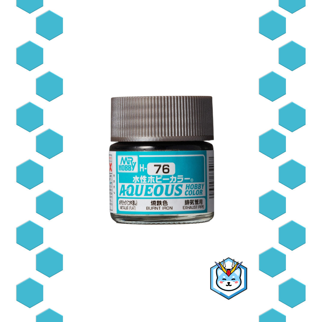 Aqueous Hobby Color H76 Burnt Iron - Glacier Hobbies - GSI Creo
