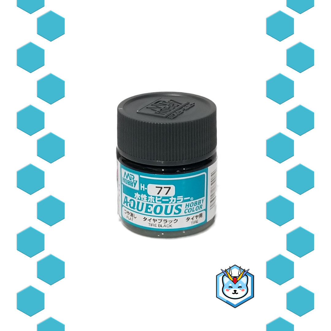 Aqueous Hobby Color H77 Tire Black - Glacier Hobbies - GSI Creo