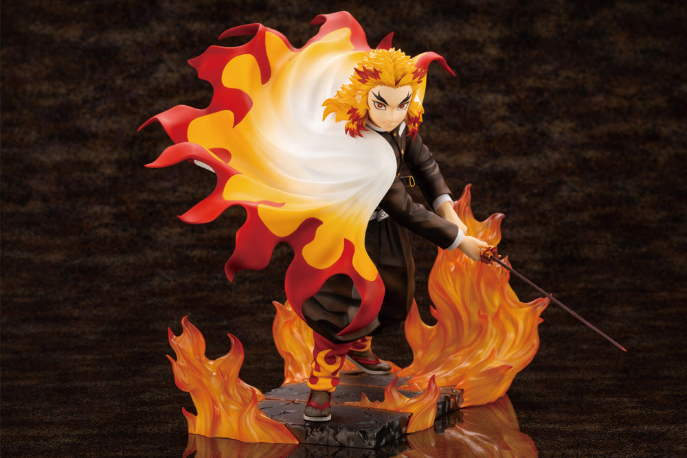 Demon Slayer ARTFX J Kyojuro Rengoku 1/8 Scale Figure - Glacier Hobbies - Kotobukiya