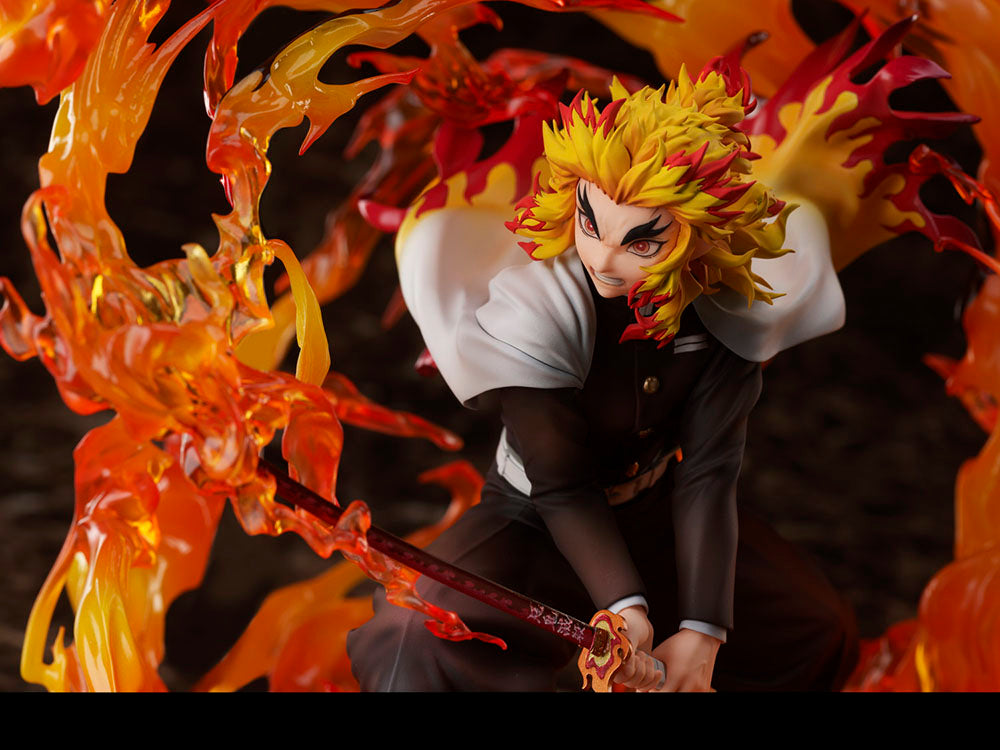 [PREORDER] Demon Slayer: Kimetsu no Yaiba Kyojuro Rengoku Flame Breathing Esoteric Art Ninth Form Rengoku 1/8 Scale Figure - Glacier Hobbies - Aniplex