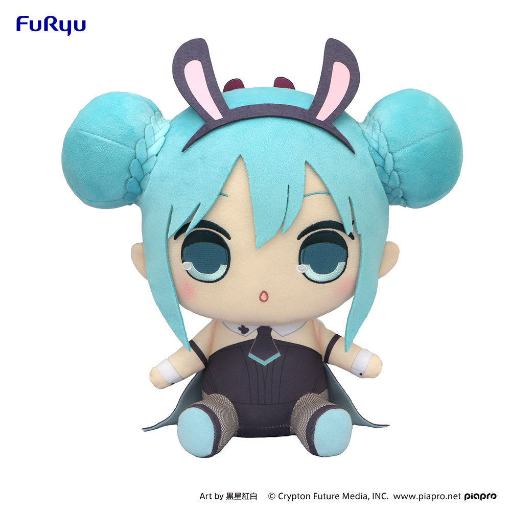 [PREORDER] Hatsune Miku KYURUMARU Big Plush Toy -Hatsune Miku/Black Rabbit - Prize Figure - Glacier Hobbies - FuRyu Corporation