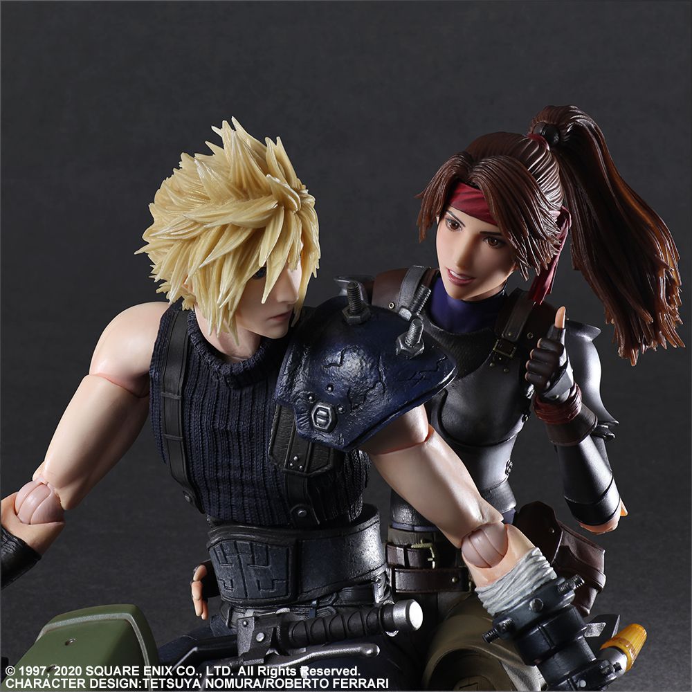 [PREORDER] Final Fantasy VII Remake PLAY ARTS -KAI- Jessie, Cloud & Motorcycle Set - Glacier Hobbies - Square Enix