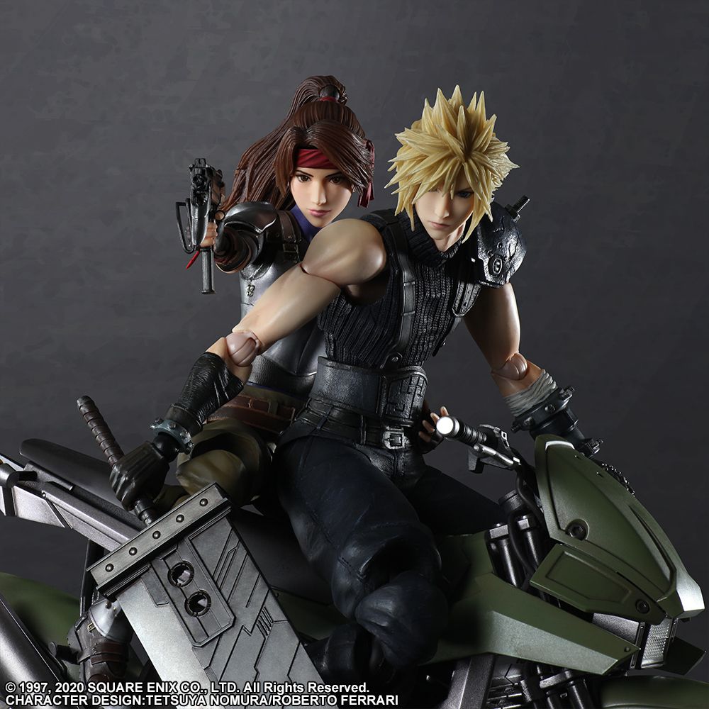[PREORDER] Final Fantasy VII Remake PLAY ARTS -KAI- Jessie, Cloud & Motorcycle Set - Glacier Hobbies - Square Enix