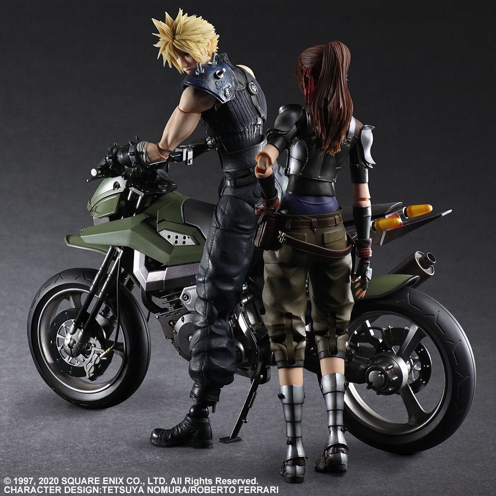 [PREORDER] Final Fantasy VII Remake PLAY ARTS -KAI- Jessie, Cloud & Motorcycle Set - Glacier Hobbies - Square Enix