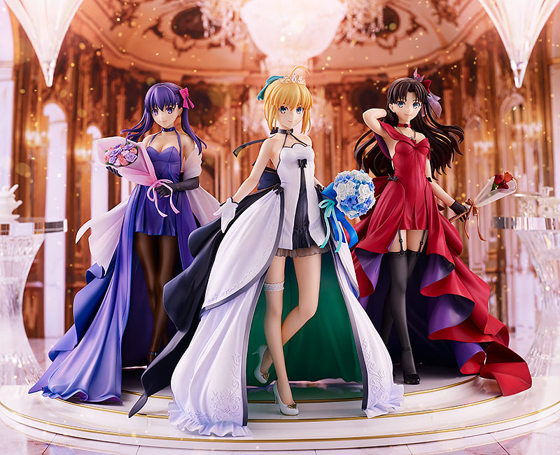 Saber, Rin Tohsaka and Sakura Matou ~15th Celebration Dress Ver.~ Premium Box - 1/7 Scale Figure - Glacier Hobbies - Good Smile Company