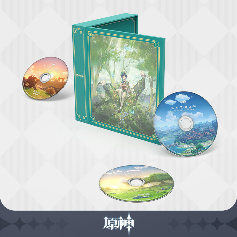 Genshin Impact OFFICIAL OST Box Set "City of Winds and Idylls" + Bonus "The Wind and The Star Traveler" Set - Glacier Hobbies - miHoYo