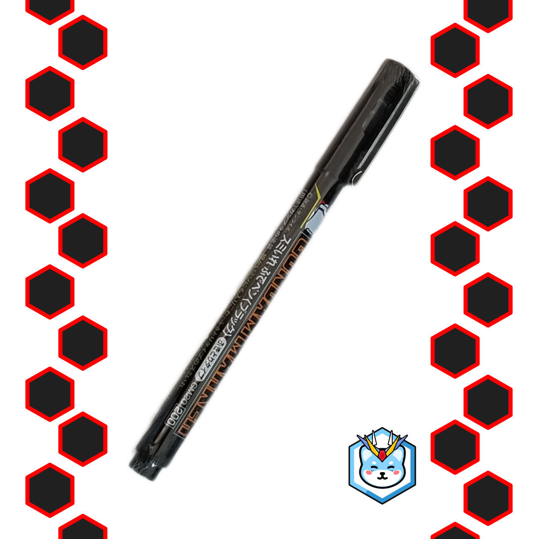 Gundam Marker GM20 Brush Type Black - Glacier Hobbies - GSI Creo