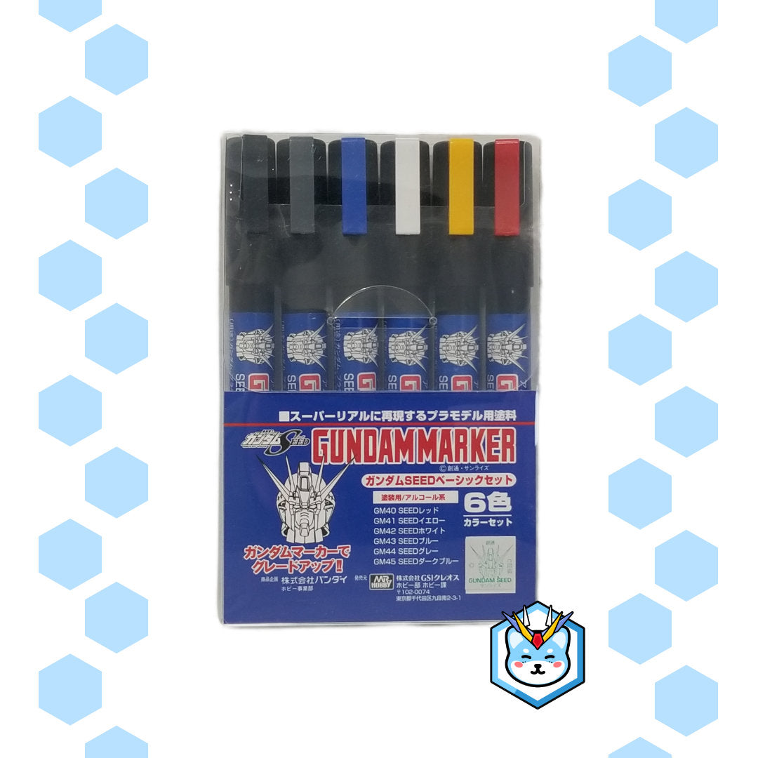 Gundam Marker SEED Set (6 Markers) - Glacier Hobbies - GSI Creo