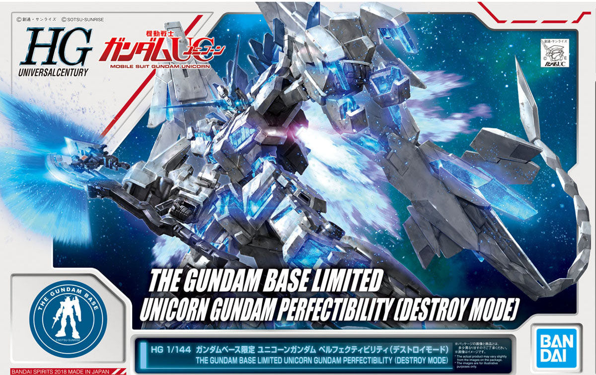 HGUC 1/144 Unicorn Gundam Perfectibility (Destroy Mode) [The Gundam Base Limited] - Glacier Hobbies - Bandai