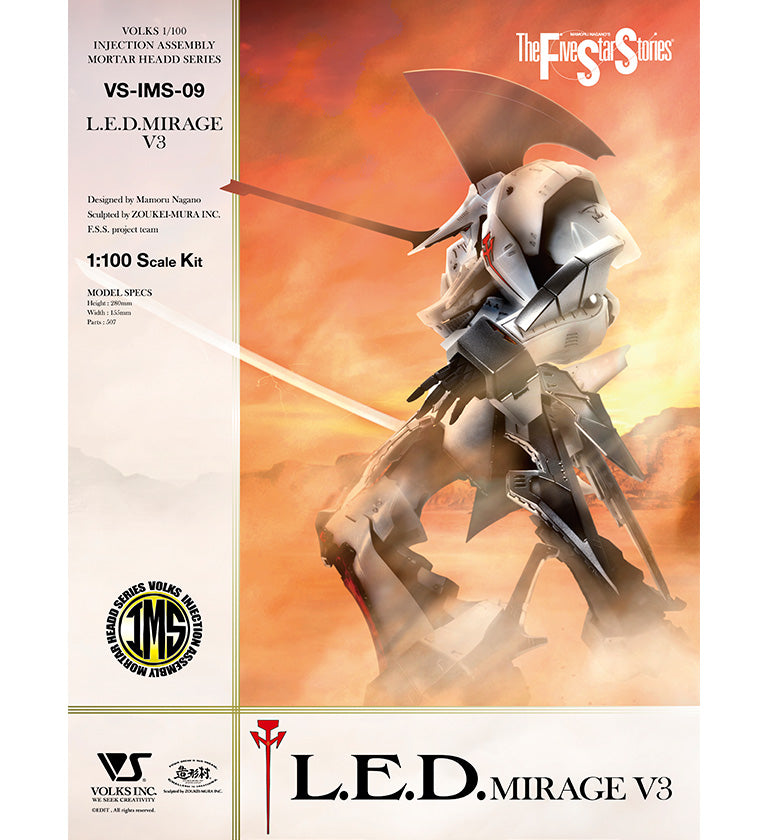 IMS 1/100 L.E.D. Mirage V3 (Single Ver) Model Kit - Glacier Hobbies - VOLKS