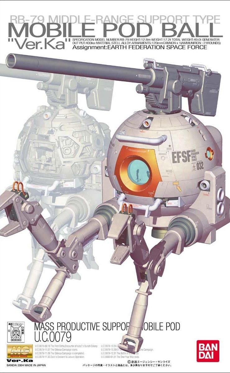 MG 1/100 Mobile Pod Ball Ver. Ka - Bandai - Glacier Hobbies