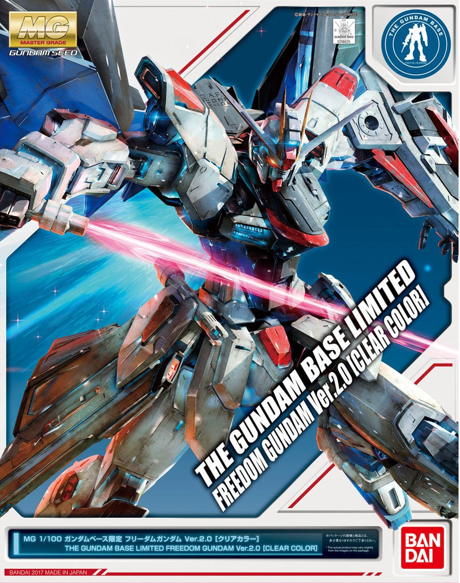 MG 1/100 Freedom Gundam Ver 2.0 Clear Color [The Gundam Base Limited] - Glacier Hobbies - Bandai