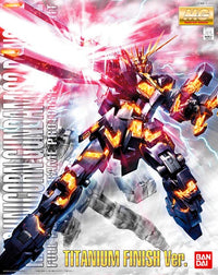 MG 1/100 Unicorn Gundam 02 Banshee OVA Ver (Titanium Finish) - Glacier Hobbies - Bandai