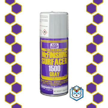 Mr. Finishing Surfacer 1500 Gray Spray - Glacier Hobbies - GSI Creo