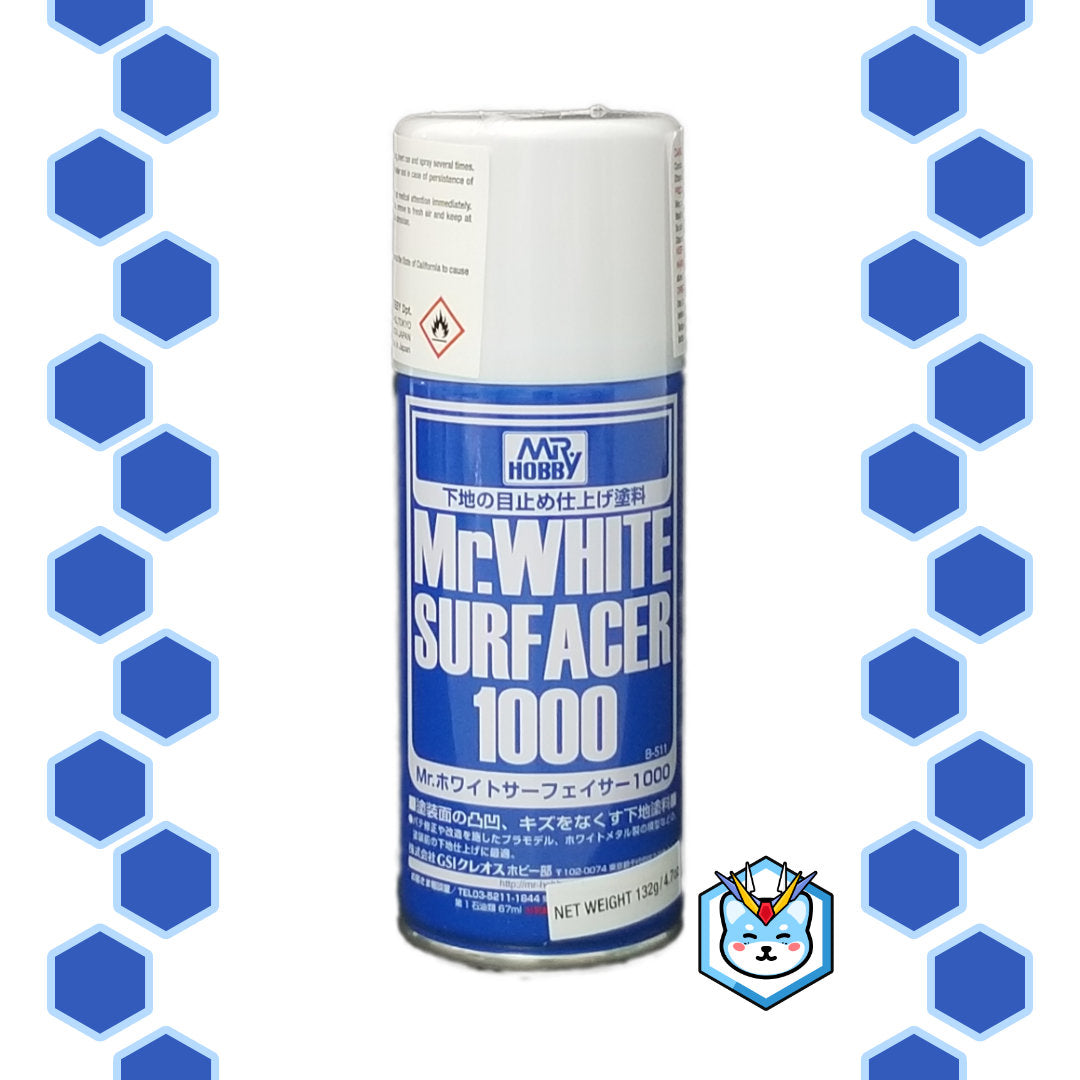 Mr. White Surfacer 1000 Spray - Glacier Hobbies - GSI Creo