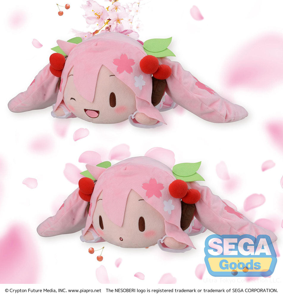 [PREORDER] NESOBERI (Lay-Down) "Hatsune Miku Series" SP Plush "Sakura Miku" - Glacier Hobbies - SEGA