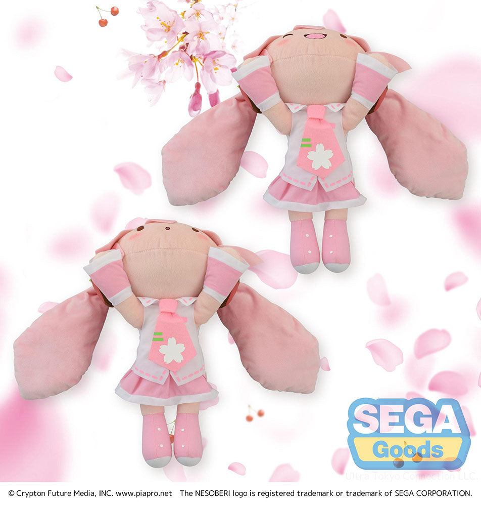 [PREORDER] NESOBERI (Lay-Down) "Hatsune Miku Series" SP Plush "Sakura Miku" - Glacier Hobbies - SEGA