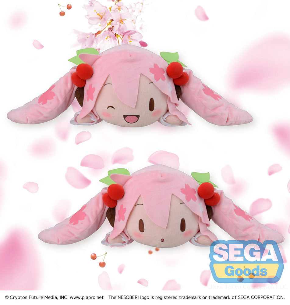 [PREORDER] NESOBERI (Lay-Down) "Hatsune Miku Series" SP Plush "Sakura Miku" - Glacier Hobbies - SEGA