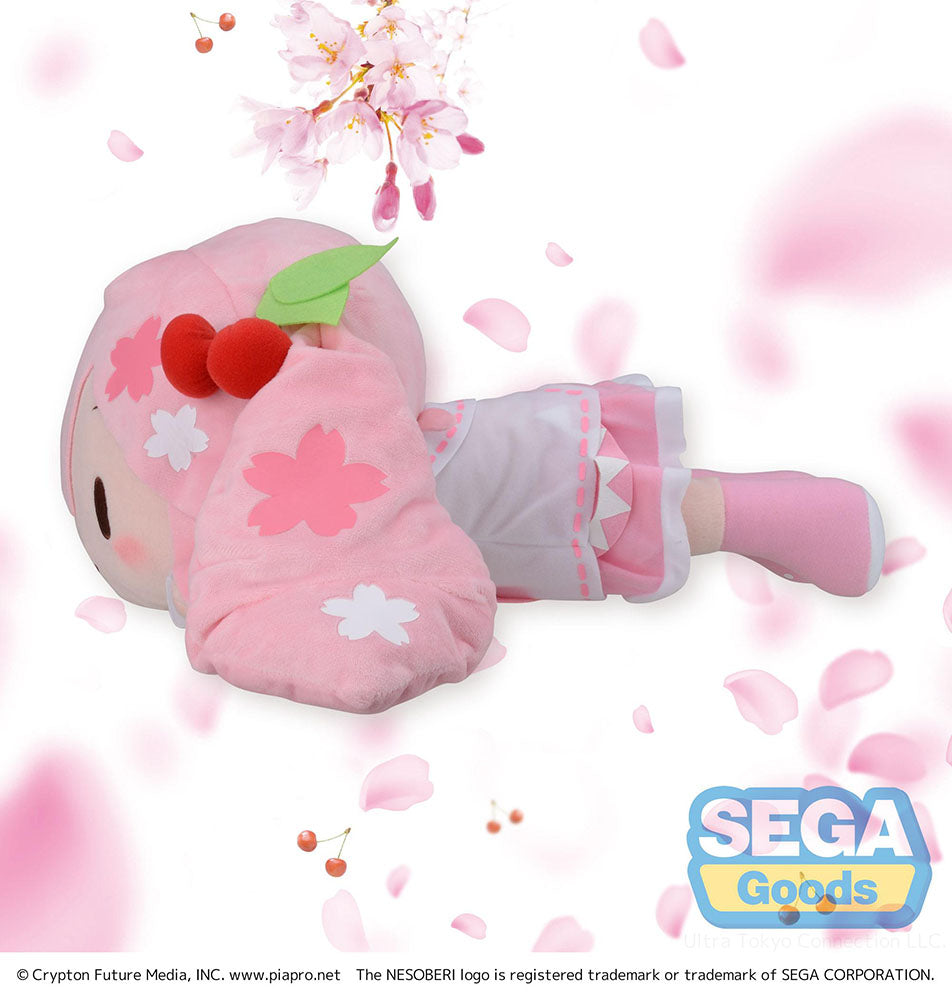 [PREORDER] NESOBERI (Lay-Down) "Hatsune Miku Series" SP Plush "Sakura Miku" - Glacier Hobbies - SEGA