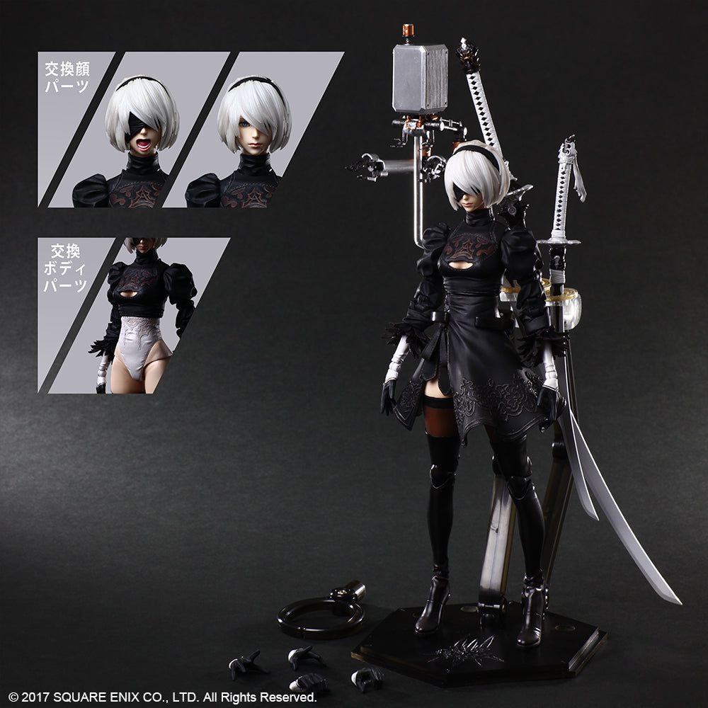 NieR:Automata® PLAY ARTS KAI™ Action Figure – 2B (YoRHa No. 2 Type B) DELUXE Ver. - Glacier Hobbies - Square Enix