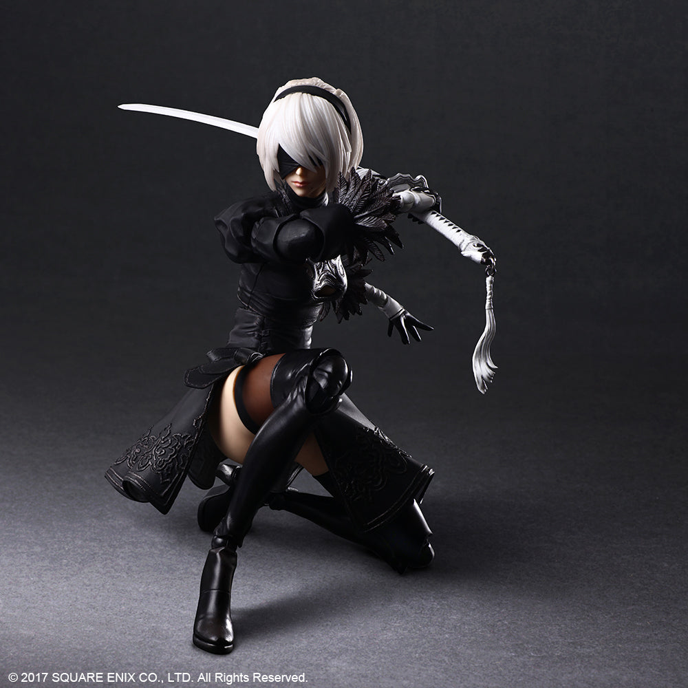 NieR:Automata® PLAY ARTS KAI™ Action Figure – 2B (YoRHa No. 2 Type B) DELUXE Ver. - Glacier Hobbies - Square Enix