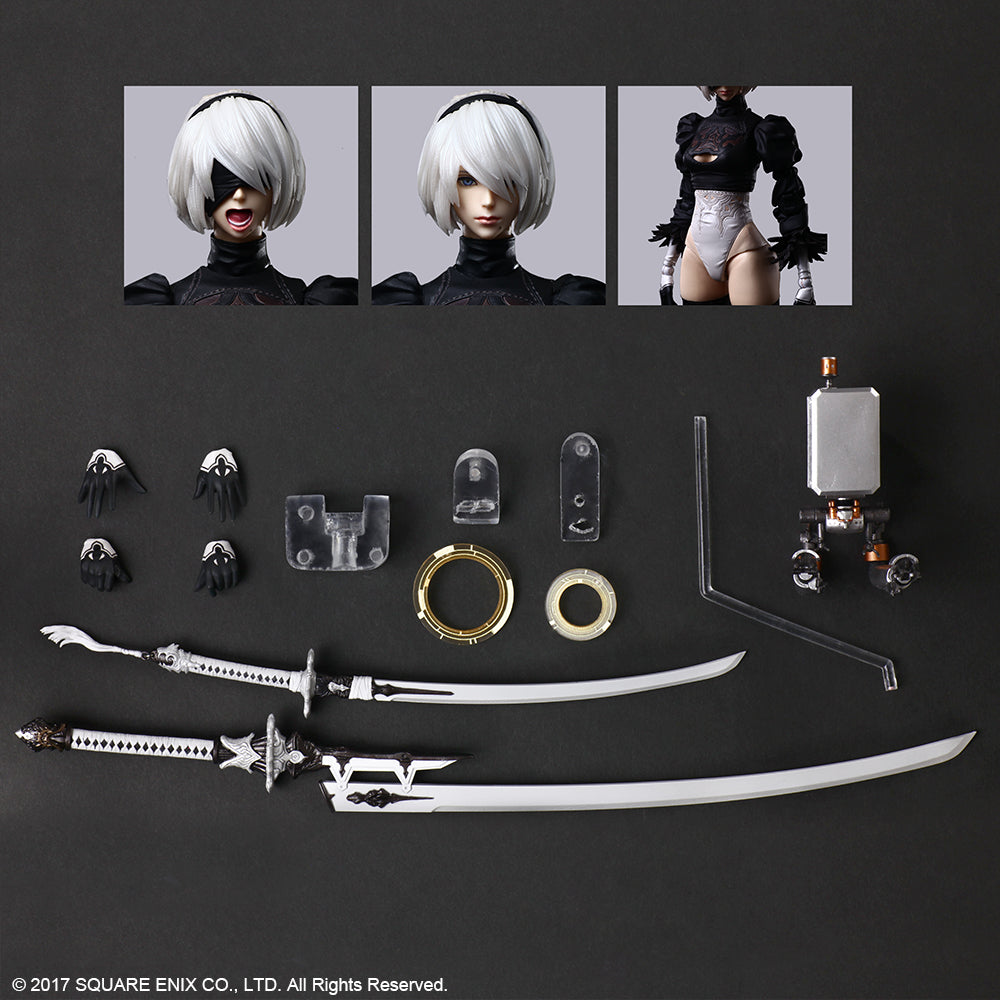 NieR:Automata® PLAY ARTS KAI™ Action Figure – 2B (YoRHa No. 2 Type B) DELUXE Ver. - Glacier Hobbies - Square Enix