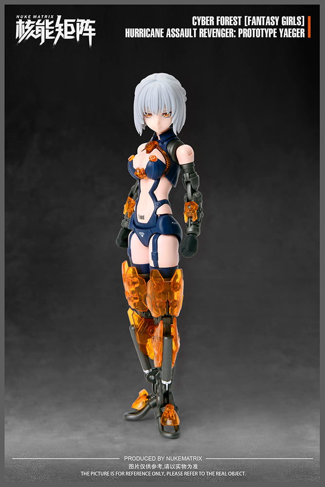 NUKE MATRIX "Cyber Forest Fantasy Girls" HURRICANE ASSAULT REVENGER: PROTOTYPE YAEGER Plastic Model Kit - Glacier Hobbies - Nuke Matrix