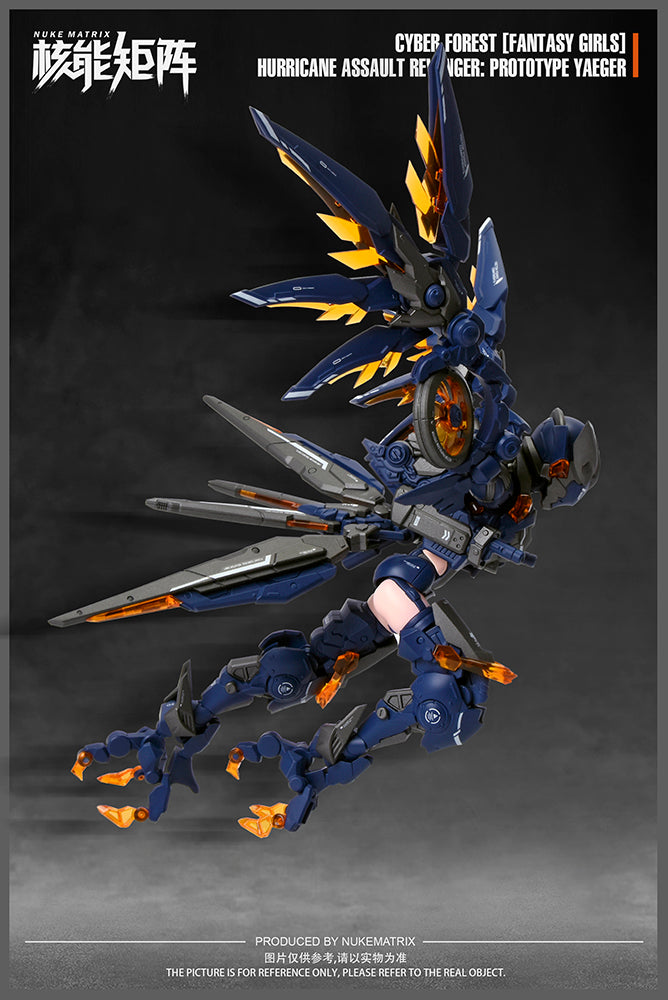 NUKE MATRIX "Cyber Forest Fantasy Girls" HURRICANE ASSAULT REVENGER: PROTOTYPE YAEGER Plastic Model Kit - Glacier Hobbies - Nuke Matrix