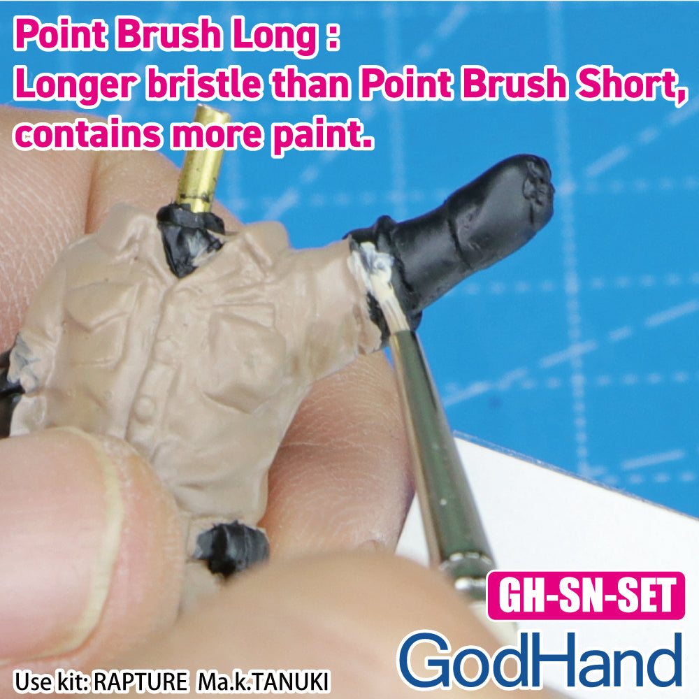 Godhand GH-BRSP-SN-SET Brushwork Semi-PRO 4 Brushes Set - Glacier Hobbies - GodHand
