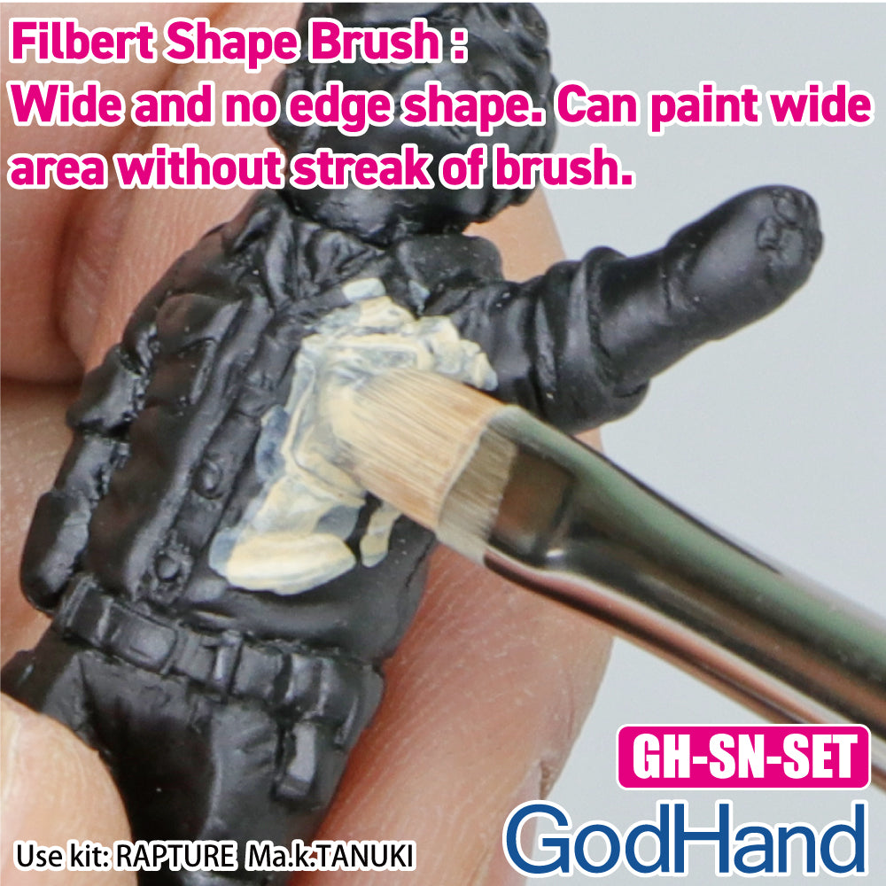 Godhand GH-BRSP-SN-SET Brushwork Semi-PRO 4 Brushes Set - Glacier Hobbies - GodHand