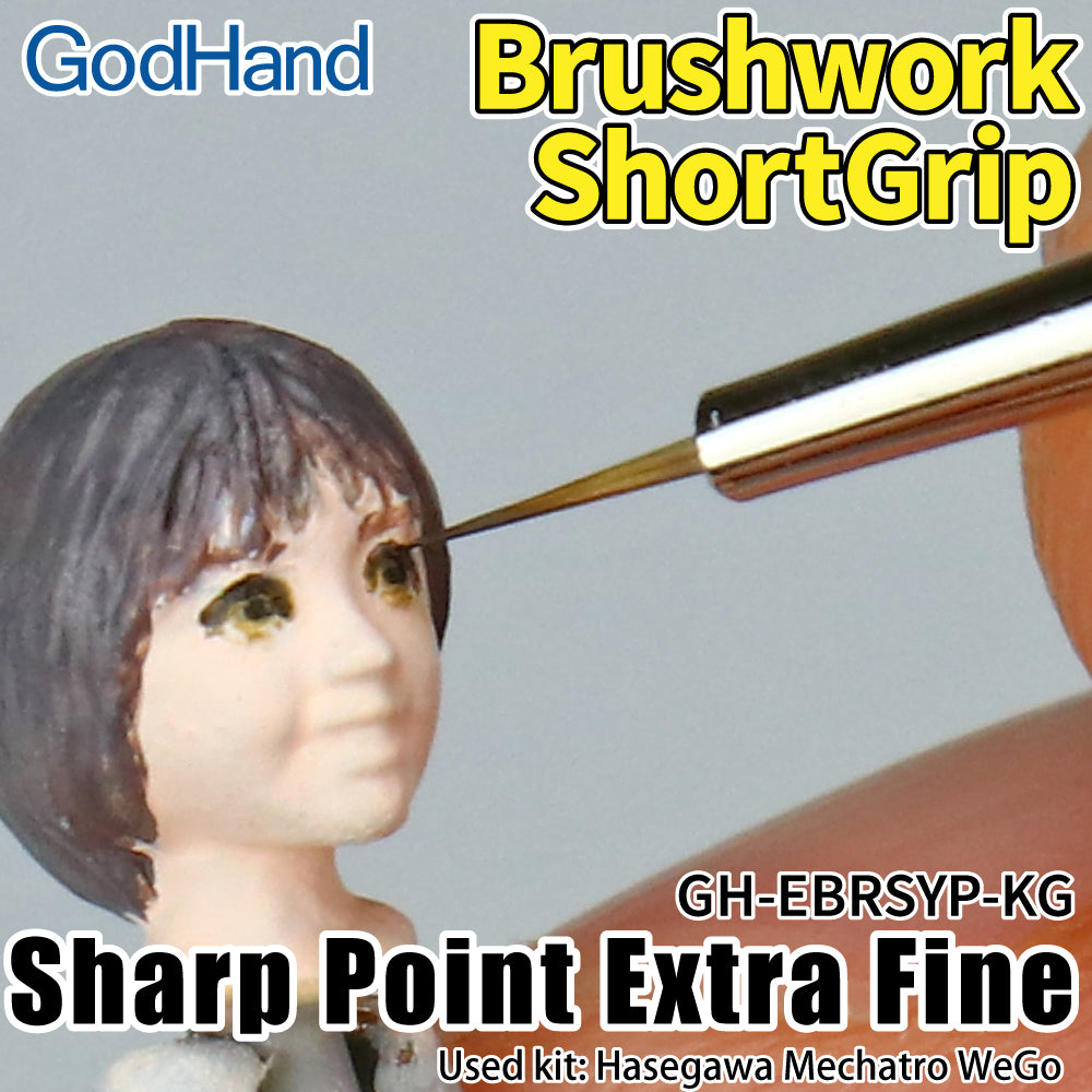 Godhand GH-EBRSYP-KG Brushwork Short Grip Sharp Point Extra Fine - Glacier Hobbies - GodHand
