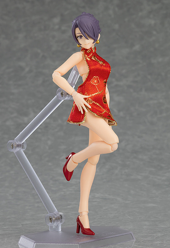 [PREORDER] figma Female Body (Mika) with Mini Skirt Chinese Dress Outfit - Glacier Hobbies - Max Factory