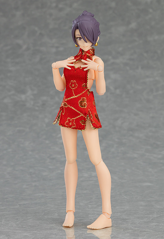 [PREORDER] figma Female Body (Mika) with Mini Skirt Chinese Dress Outfit - Glacier Hobbies - Max Factory