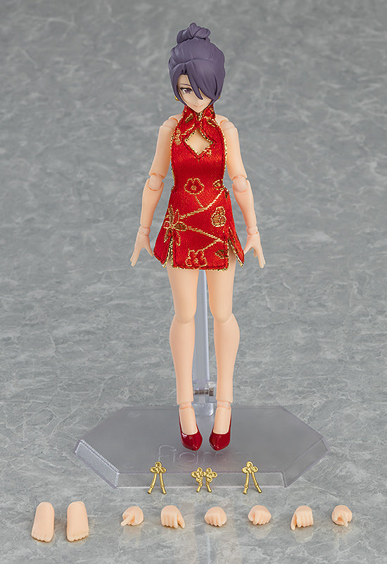 [PREORDER] figma Female Body (Mika) with Mini Skirt Chinese Dress Outfit - Glacier Hobbies - Max Factory
