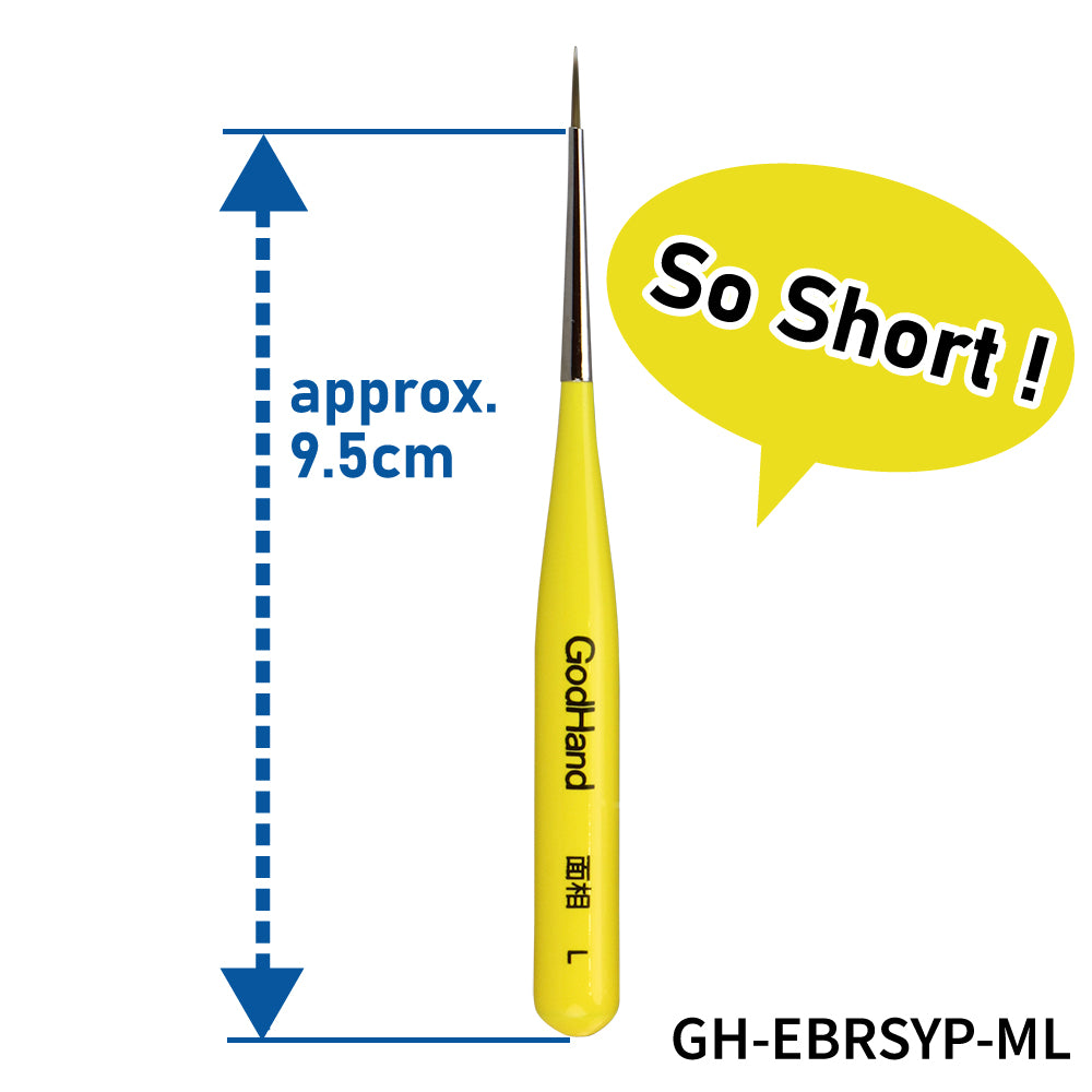 Godhand GH-EBRSYP-ML Brushwork Short Grip Point Brush L - Glacier Hobbies - GodHand