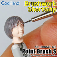 Godhand GH-EBRSYP-MS Brushwork Short Grip Point Brush S - Glacier Hobbies - GodHand